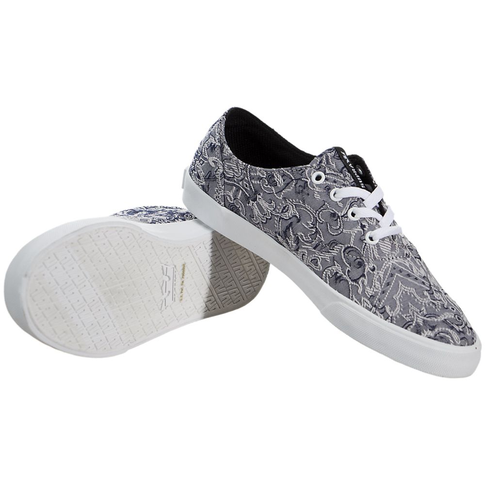 Baskets Basses Supra Wrap Grise Grey/Pattern-White Femme | TRB-58203346